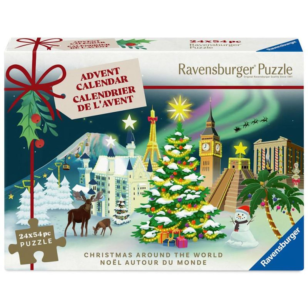 RAVENSBURGER Calendrier de l’Avent 2025 Puzzle 24 x 54 pièces – Adultes et enfants – 24 puzzles surprises –  Ravensburger