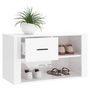 Voir la diapositive 4 : VIDAXL Armoire a chaussure Blanc brillant 80x35x45 cm Bois ingenierie