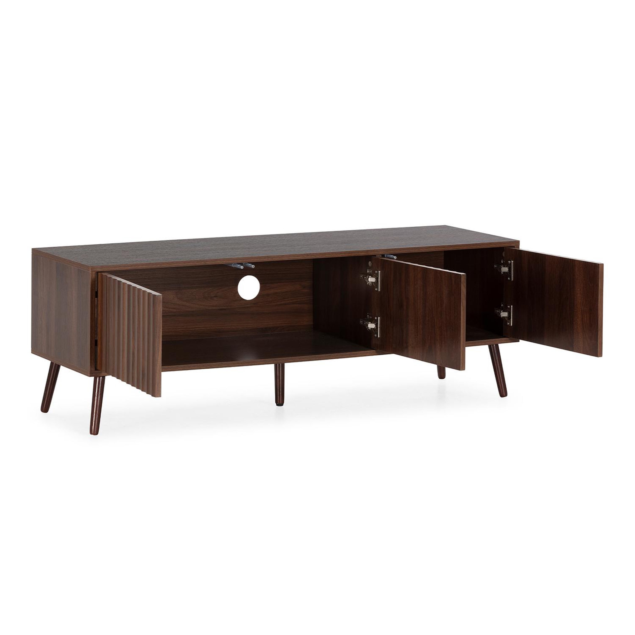 Voir la diapositive 3 : VS VENTA-STOCK Meuble TV Lluvia 3 portes effet noyer