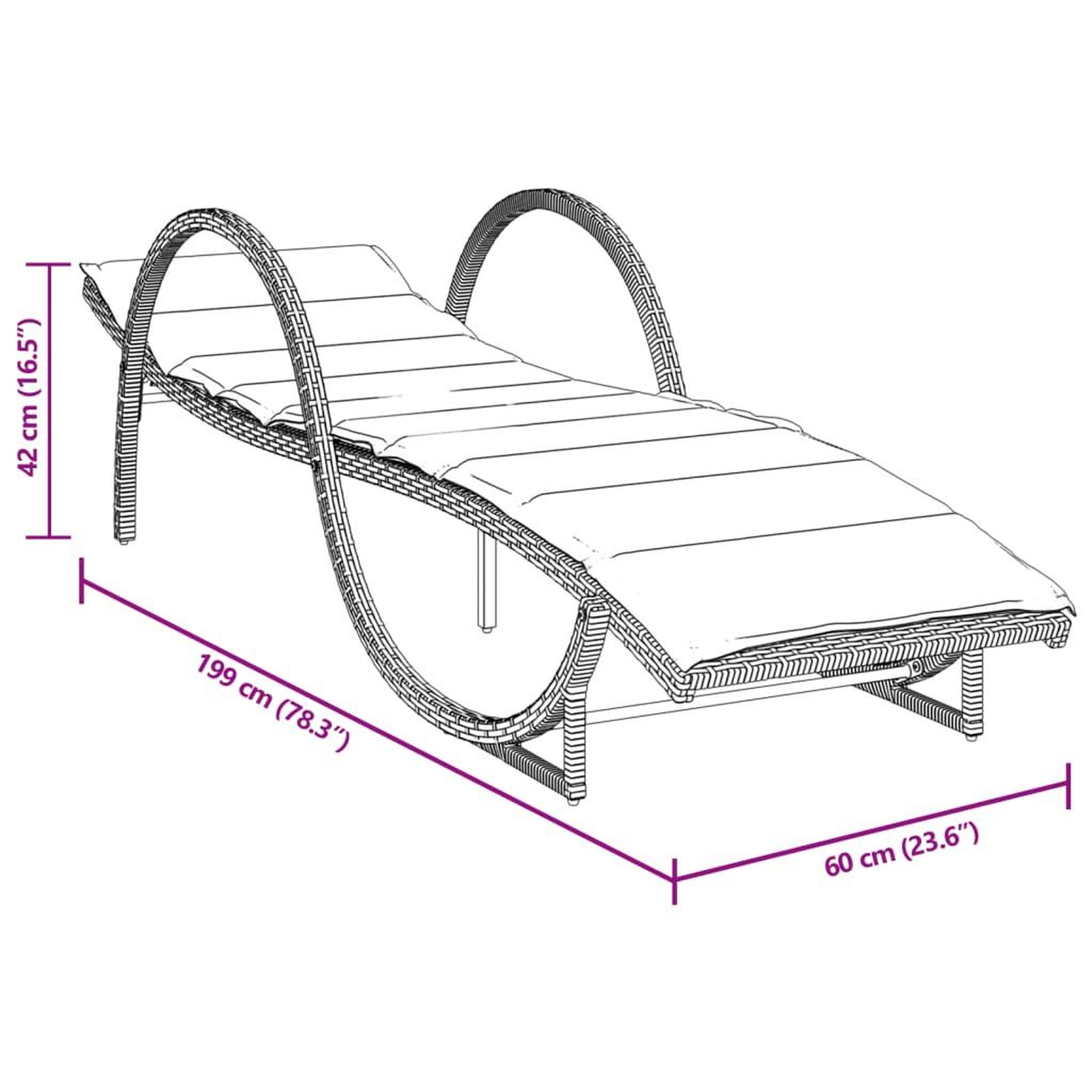 Voir la diapositive 6 : VIDAXL Chaises longues lot de 2 avec coussins marron resine tressee