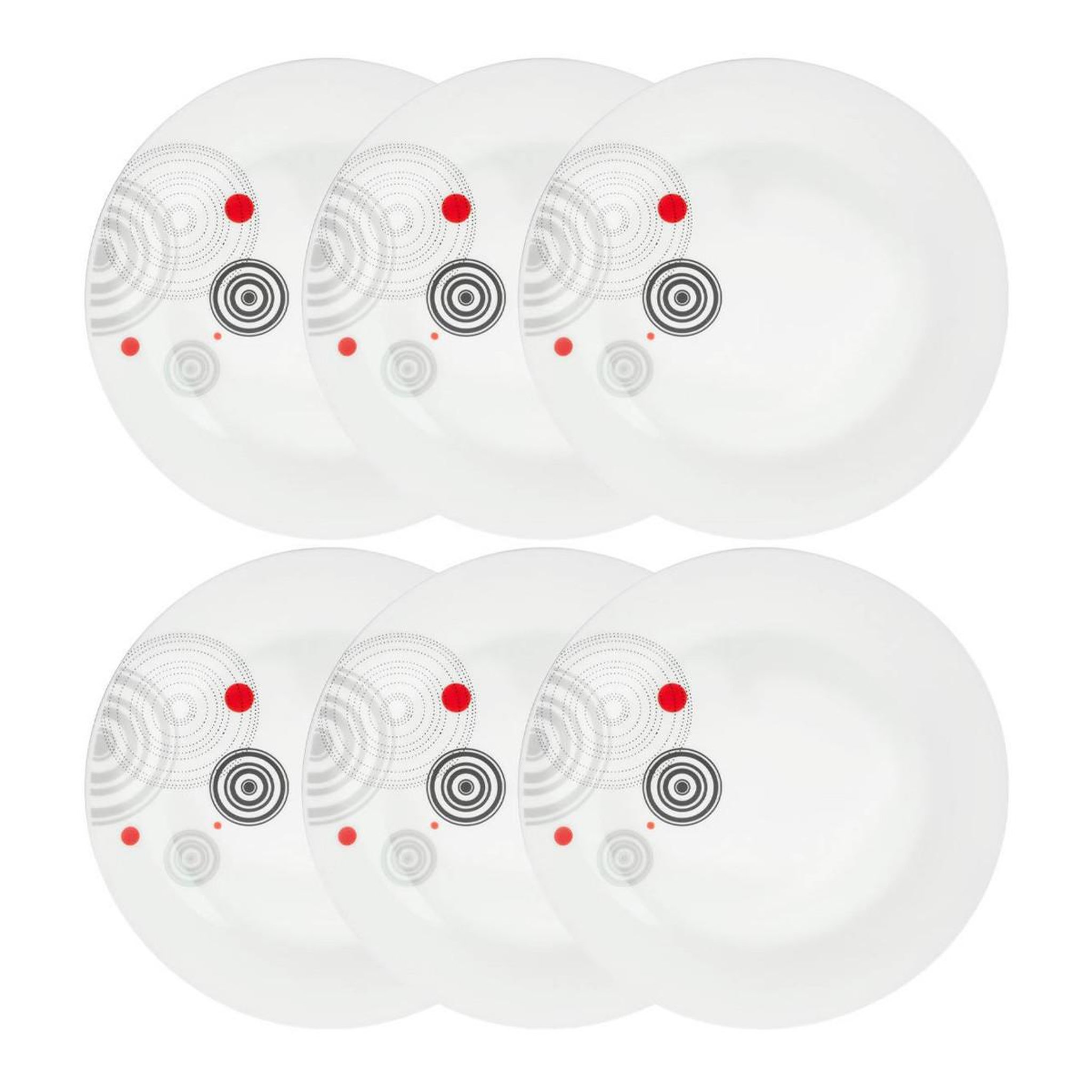 SECRET DE GOURMET Lot de 6 assiettes plates  instant  27cm blanc