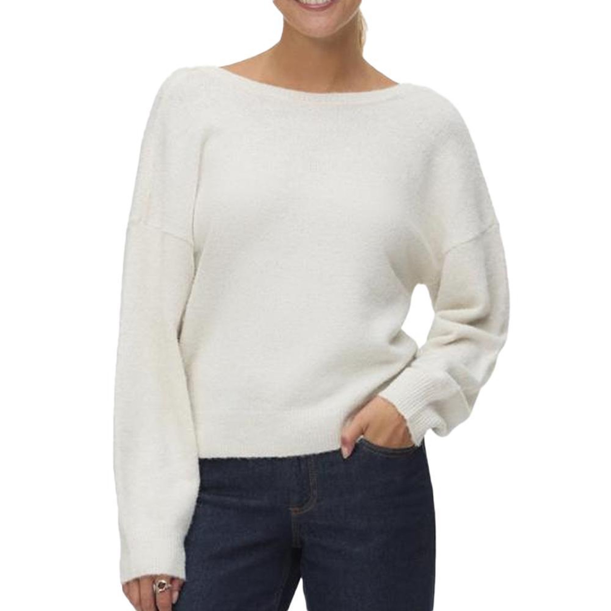 Vero Moda Pull Blanc Femme Vero Moda Mellie. Coloris disponibles : Blanc