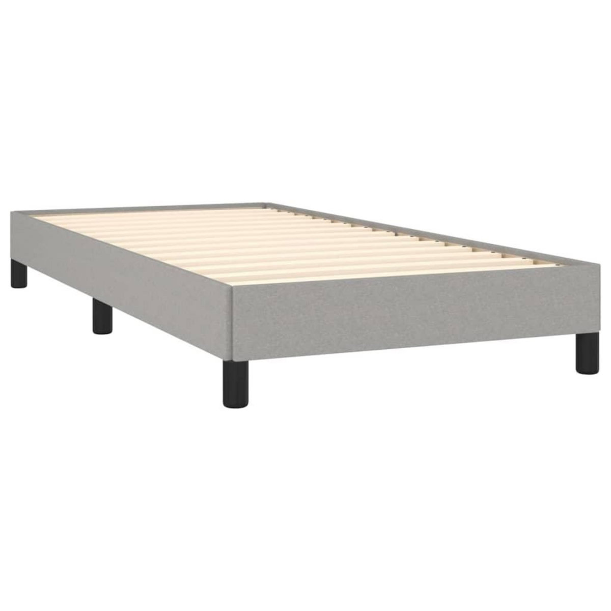 VIDAXL Sommier a lattes de lit avec matelas et LED Gris clair 80x200cm