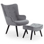 Voir la diapositive 1 : Paris Prix Fauteuil & Pouf Scandinave  Nomi  100cm Gris