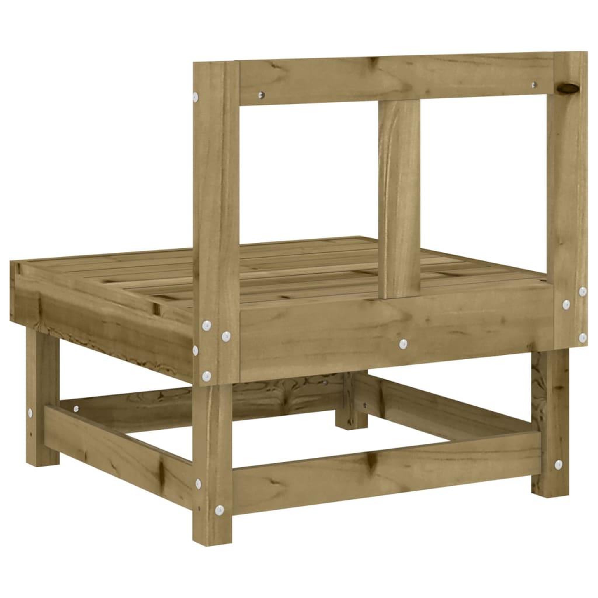 Voir la diapositive 5 : VIDAXL Canape central de jardin bois de pin impregne