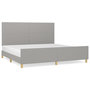 Voir la diapositive 2 : VIDAXL Cadre de lit sans matelas gris clair 200x200 cm tissu
