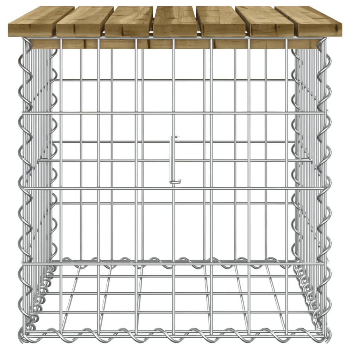 VIDAXL Banc de jardin design gabion 43x44x42 cm bois de pin impregne