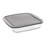 Plat carré en verre 22cm
