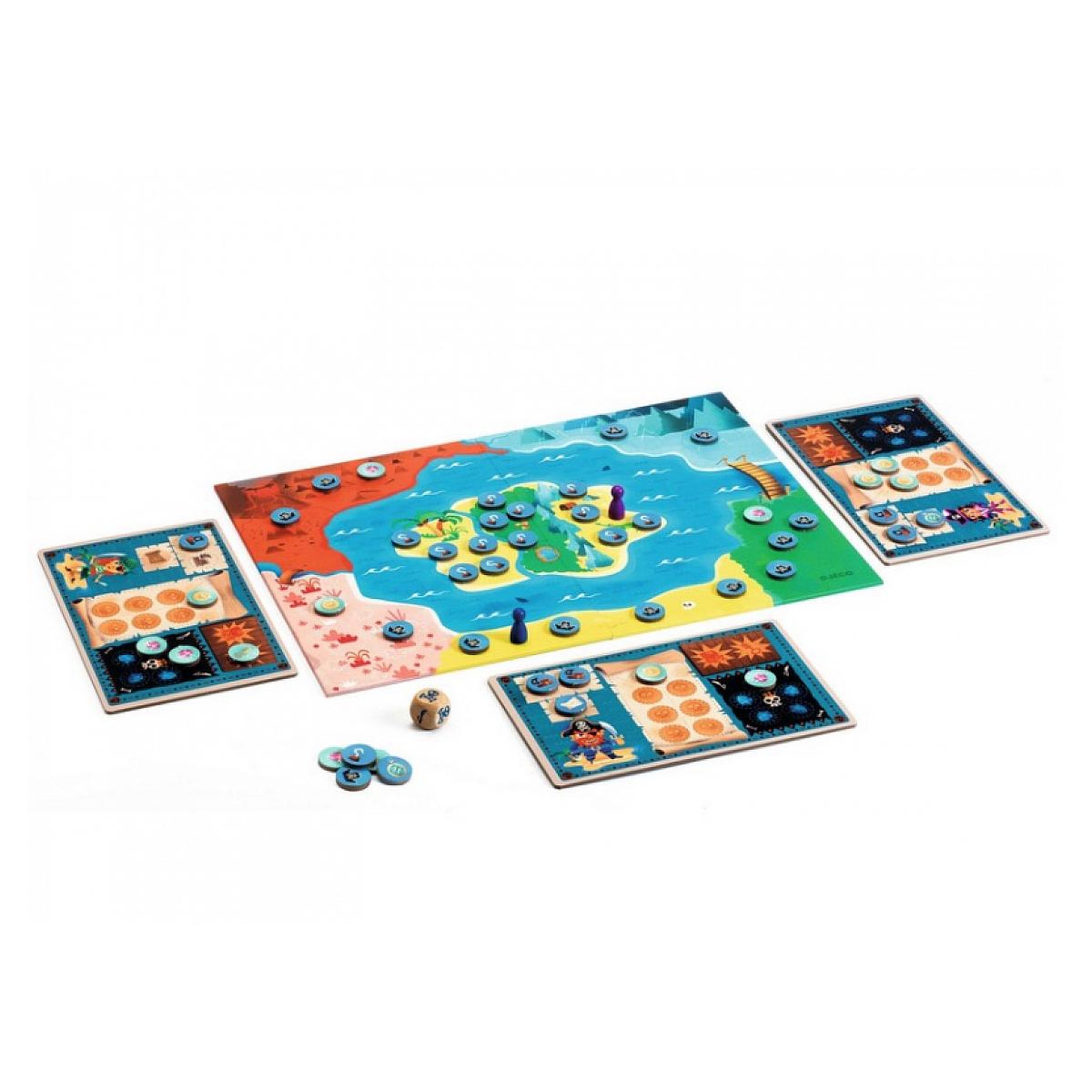 Voir la diapositive 2 : Djeco Jeux de parcours Pirate Island