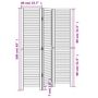 Voir la diapositive 6 : VIDAXL Cloison de separation 3 panneaux noir bois de paulownia massif