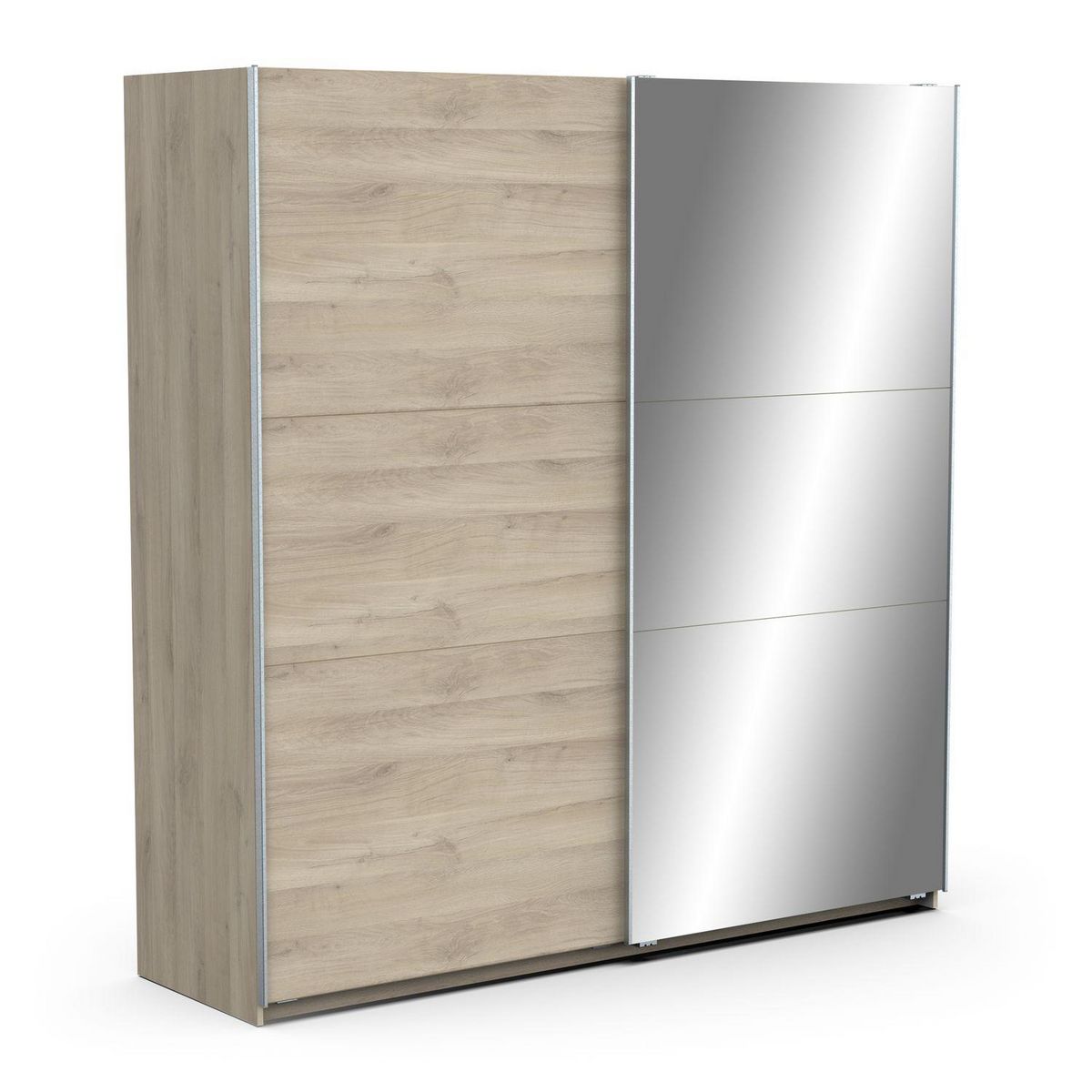 Armoire 2 portes coulissantes 1 miroir L200 cm THIBAULT