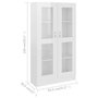 Voir la diapositive 6 : VIDAXL Armoire vitrine Blanc brillant 82,5x30,5x150 cm Bois ingenierie