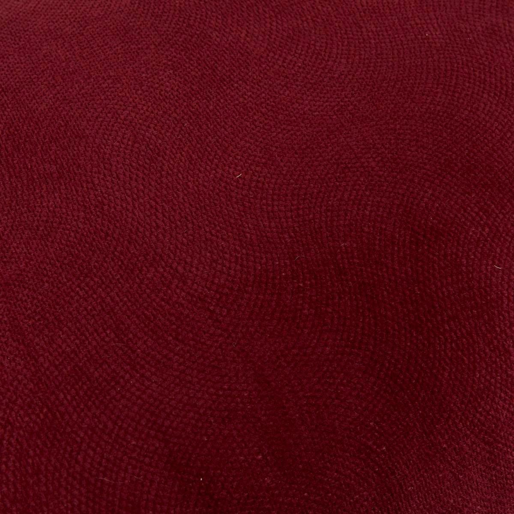 Voir la diapositive 4 : ATMOSPHERA Coussin déco uni  lilou  30x50cm rouge grenat