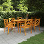 Voir la diapositive 1 : VIDAXL Table de jardin 160x90x75 cm Bois d'acacia solide