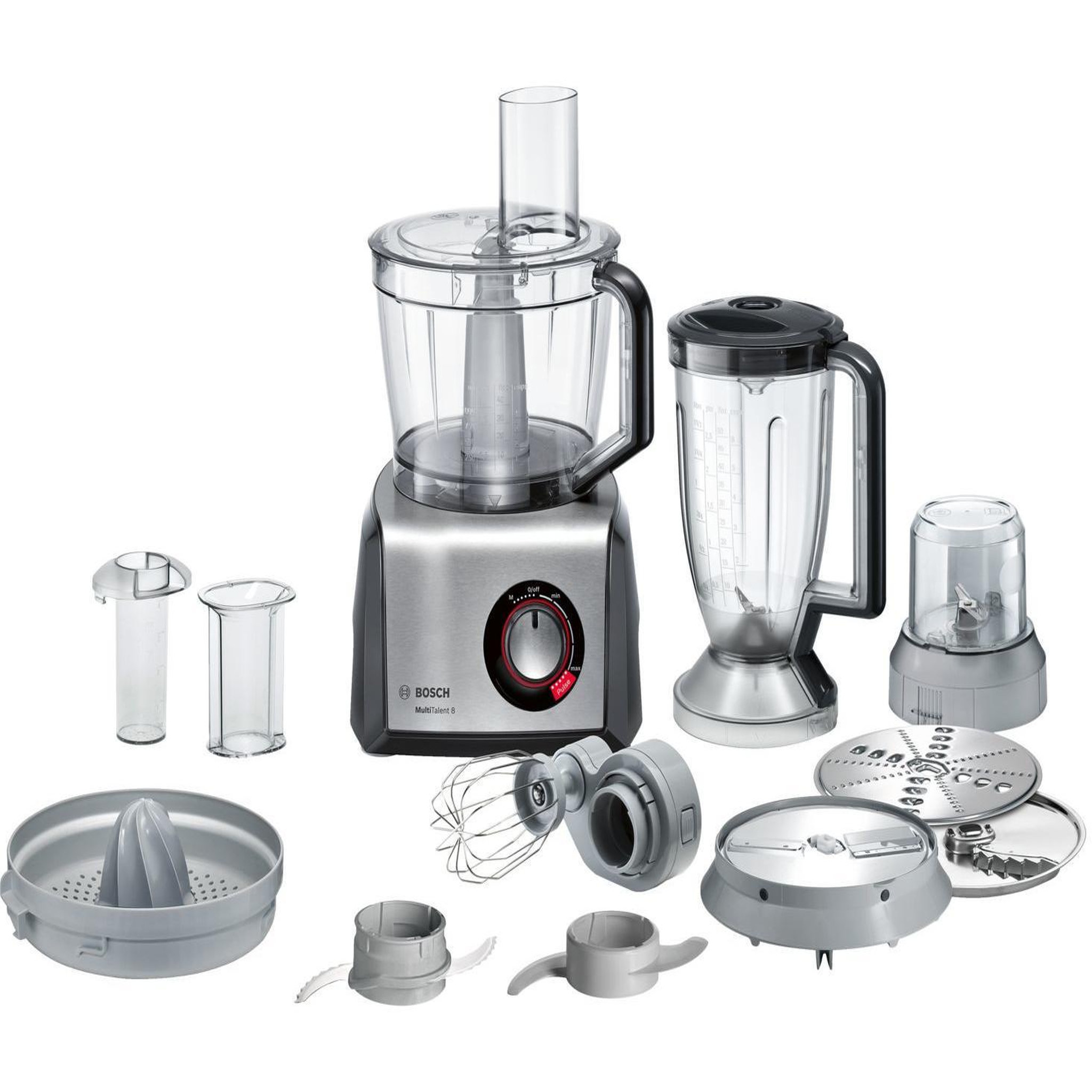 Voir la diapositive 2 : BOSCH Robot multifonction 3,9l 1250w et blender - mc812m844