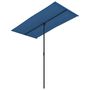 Voir la diapositive 2 : VIDAXL Parasol de jardin avec mat en aluminium 180x110 cm Bleu azure