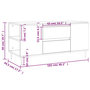 Voir la diapositive 6 : VIDAXL Table basse chene marron 102x44,5x50 cm bois d'ingenierie