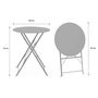 Voir la diapositive 4 : SWEEEK Table de jardin bistrot pliable - Emilia ronde - Table ronde Ø60cm en acier thermolaqué