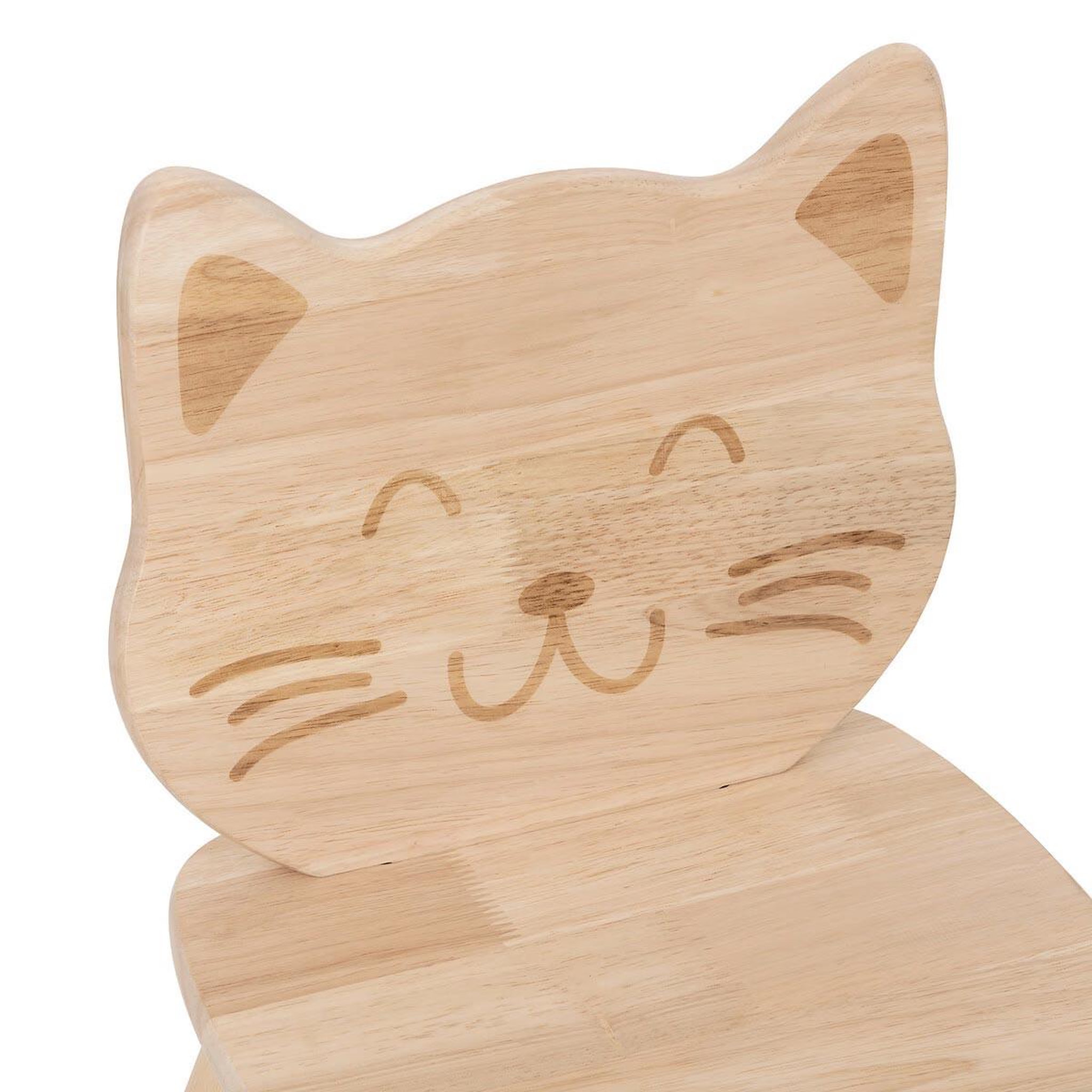 Voir la diapositive 2 : Atmosphera Kids Chaise enfant chat  pia  50cm naturel