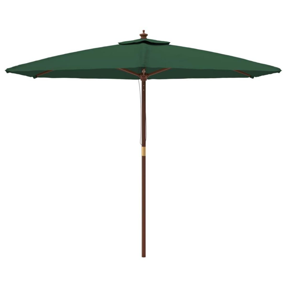 VIDAXL Parasol de jardin avec mat en bois vert 299x240 cm