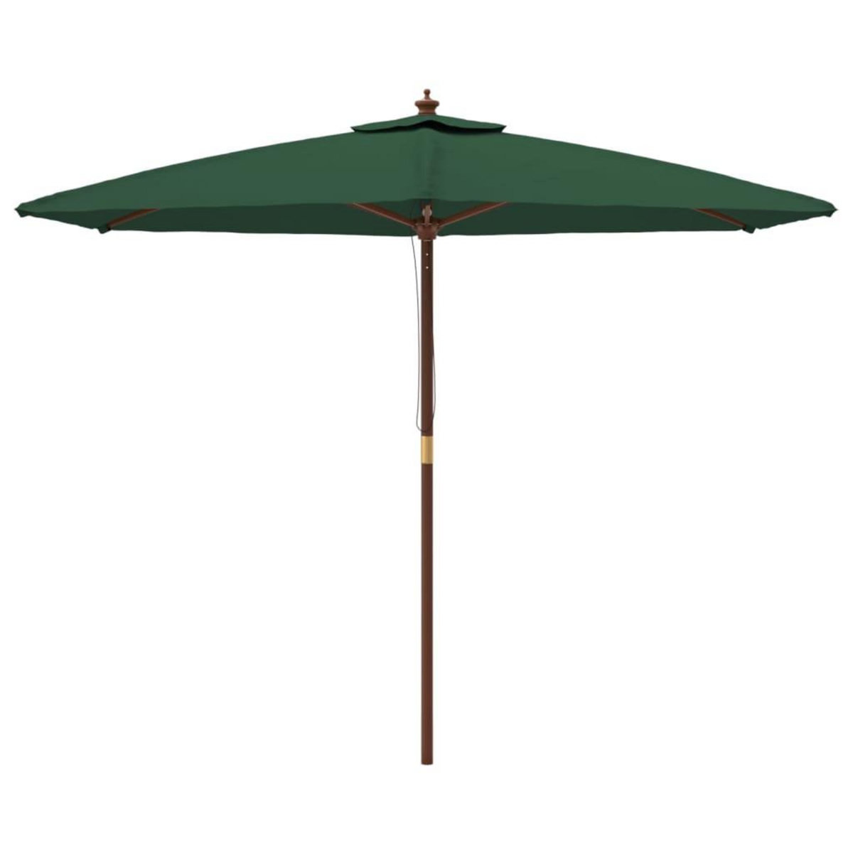 VIDAXL Parasol de jardin avec mat en bois vert 299x240 cm