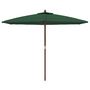Voir la diapositive 3 : VIDAXL Parasol de jardin avec mat en bois vert 299x240 cm