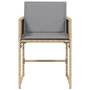 Voir la diapositive 5 : VIDAXL Chaises de jardin avec coussins lot de 4 melange beige