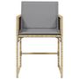 Voir la diapositive 5 : VIDAXL Chaises de jardin avec coussins lot de 4 melange beige