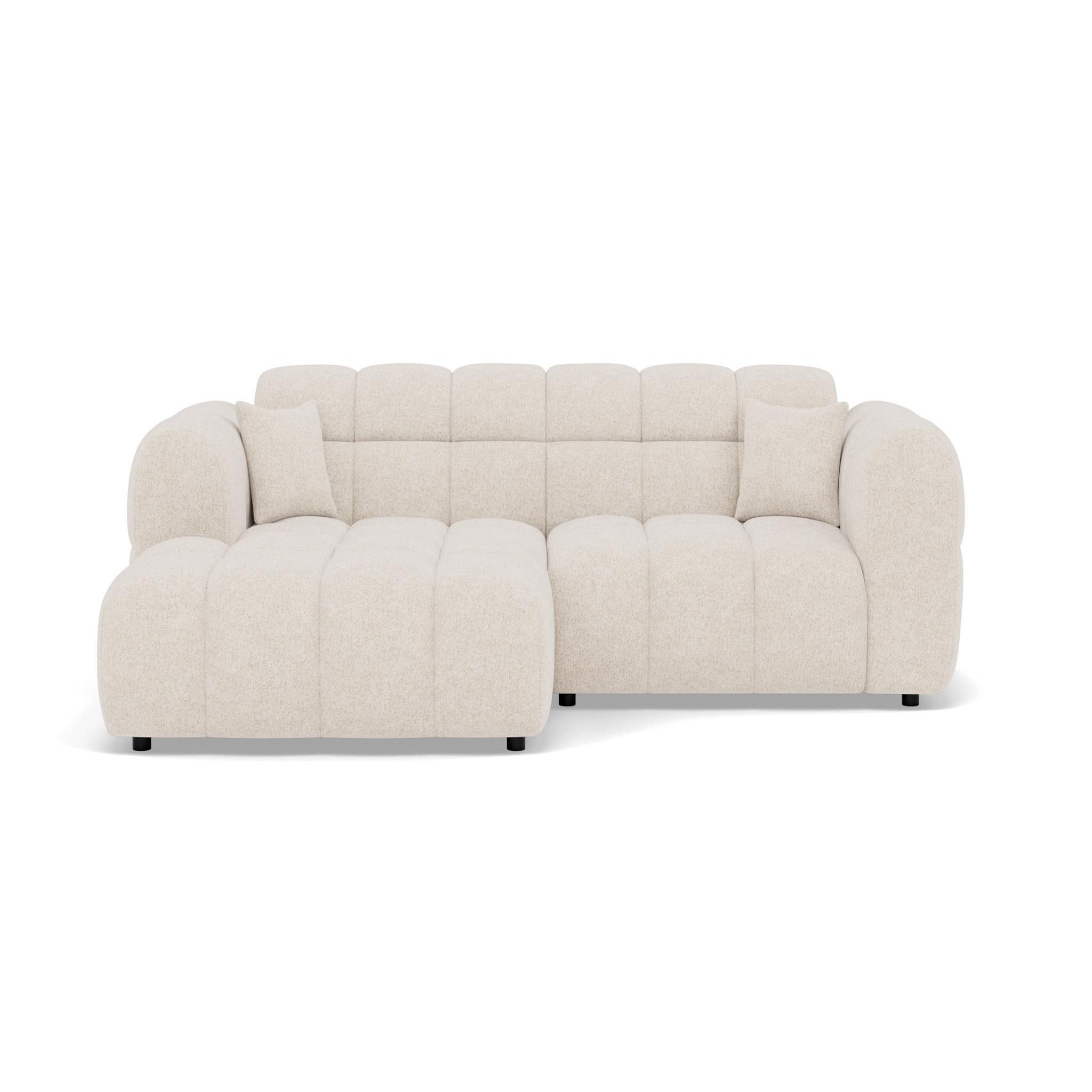 Voir la diapositive 1 : BEST MOBILIER Mini ray - canapé d'angle gauche 4 places en tissu texturé