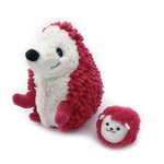 LES DEGLINGOS Peluche Hérisson Ptipotos Maman et Bébé Betterave - Compagnon Doux pour Enfants
