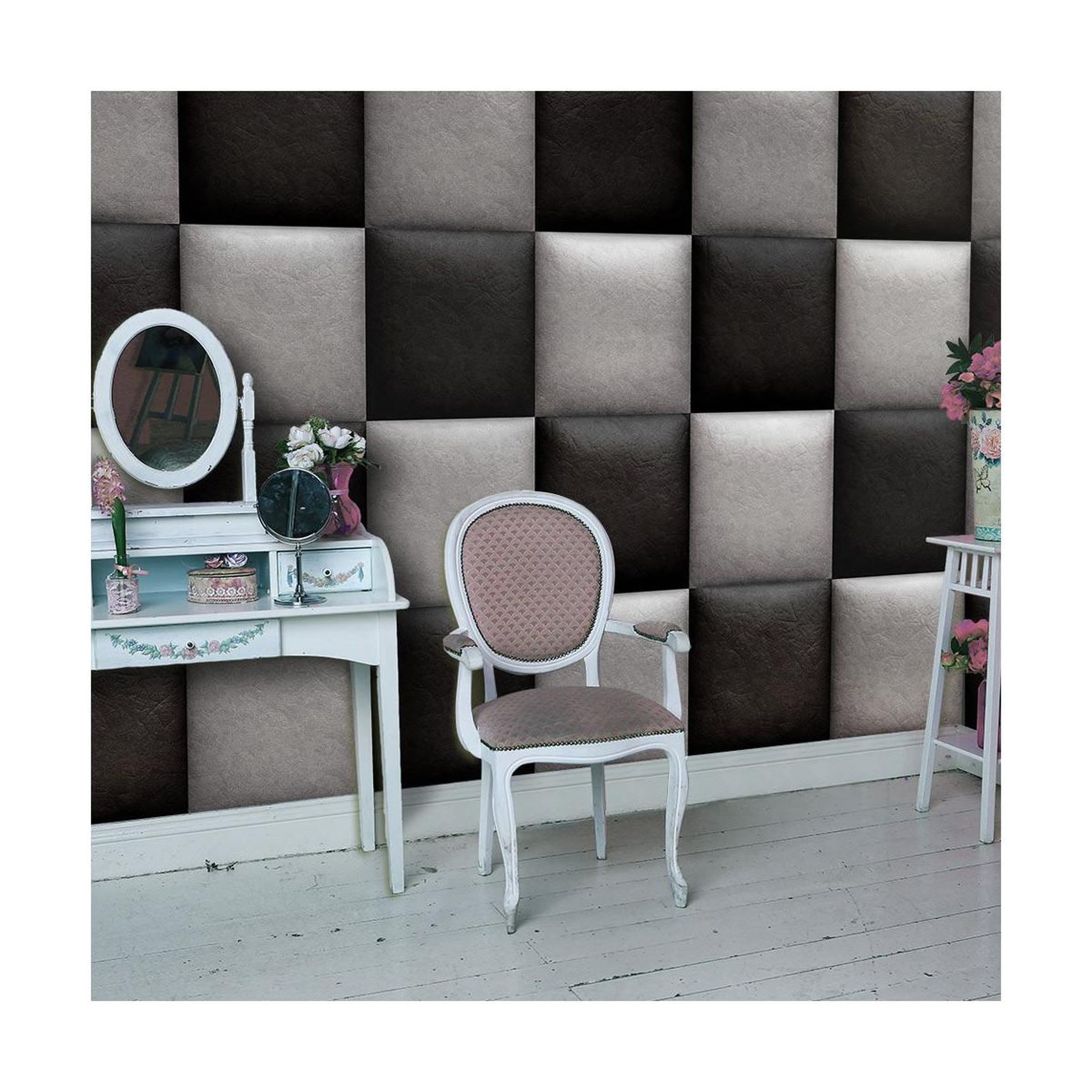 Paris Prix Papier peint  leather chessboard  50x1000cm