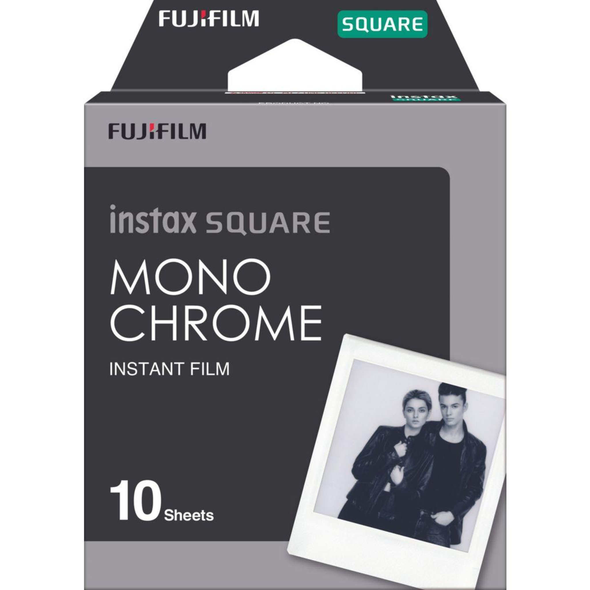 Voir la diapositive 3 : FUJIFILM Papier photo instantané Film Instax Square Monochrome WW1 (x10)