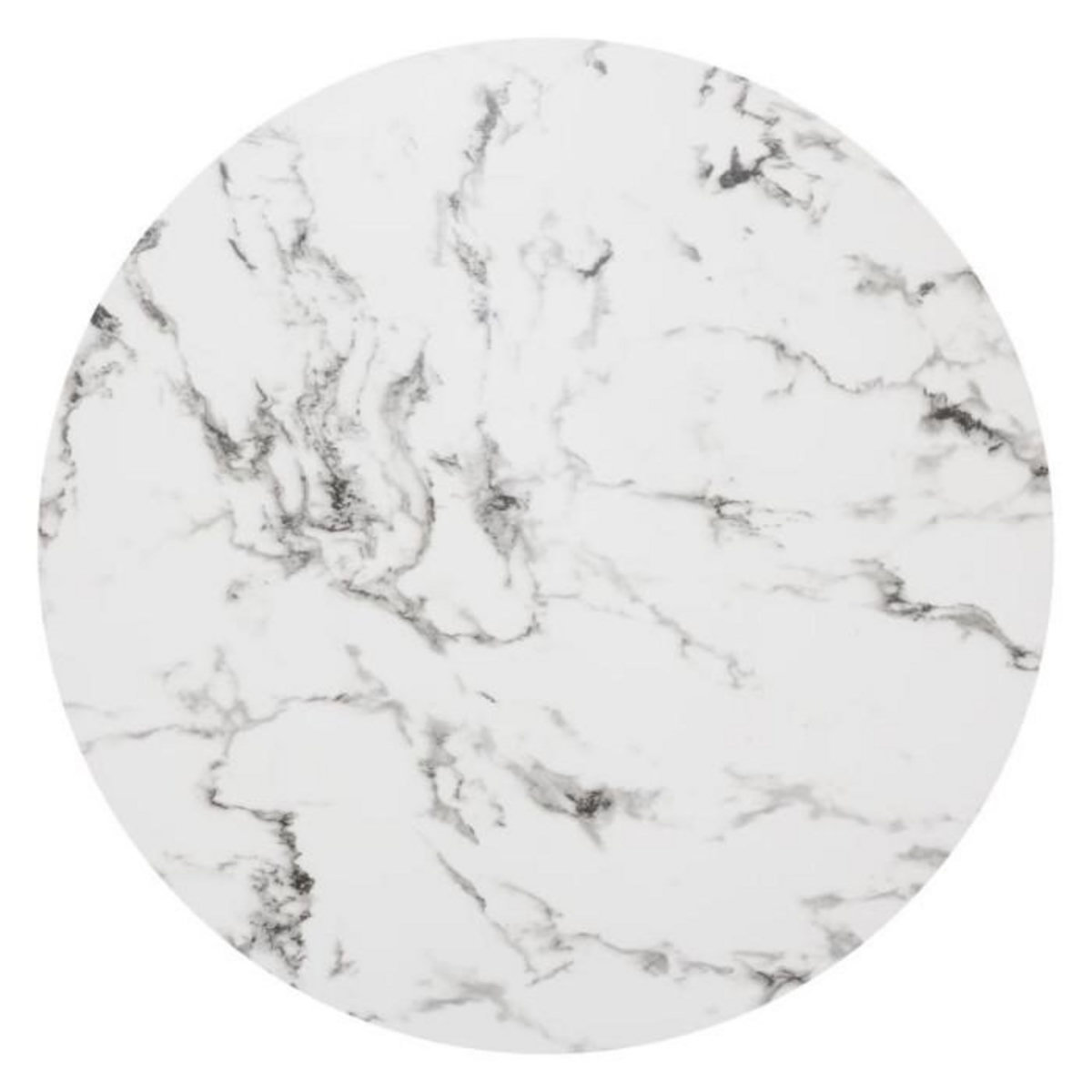 ATMOSPHERA Table à Manger Effet Marbre  Rayo  120cm Blanc