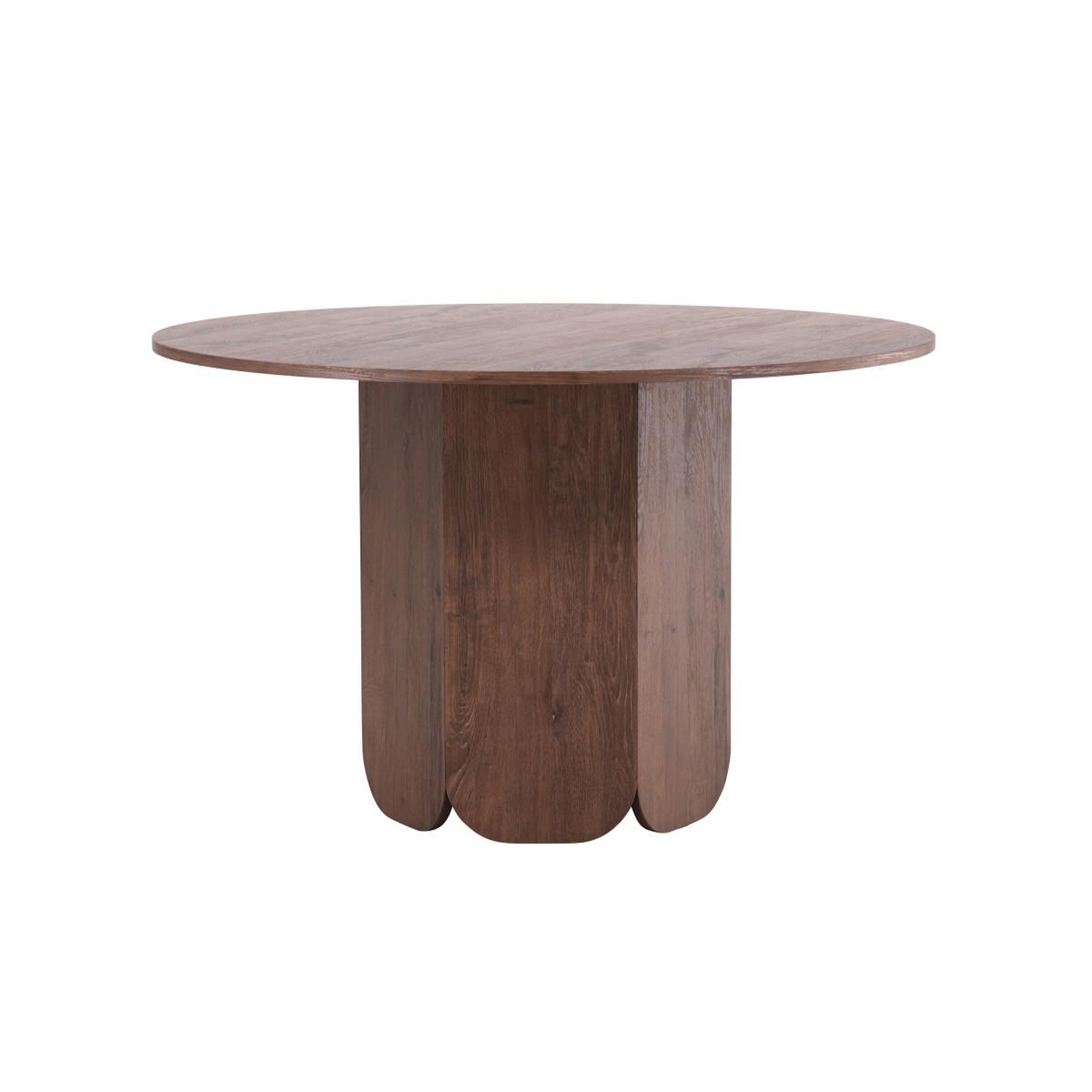 Voir la diapositive 3 : Paris Prix Table à manger ronde  tekla  120cm marron