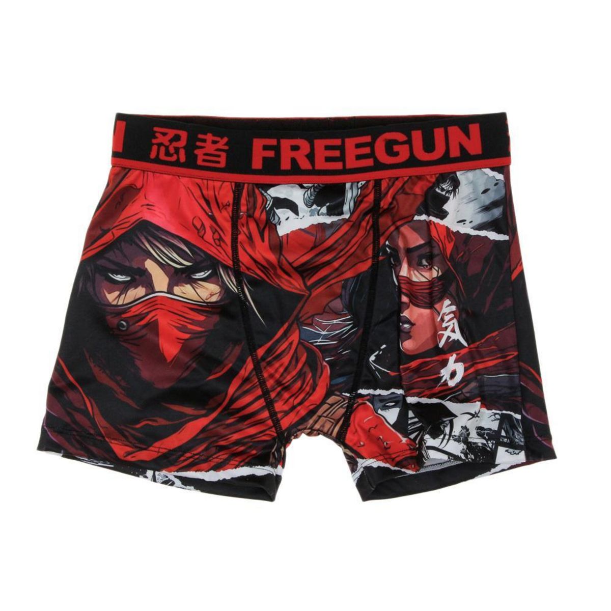 FREEGUN Boxer Noir//Gris à Imprimés Garçon Freegun Vib