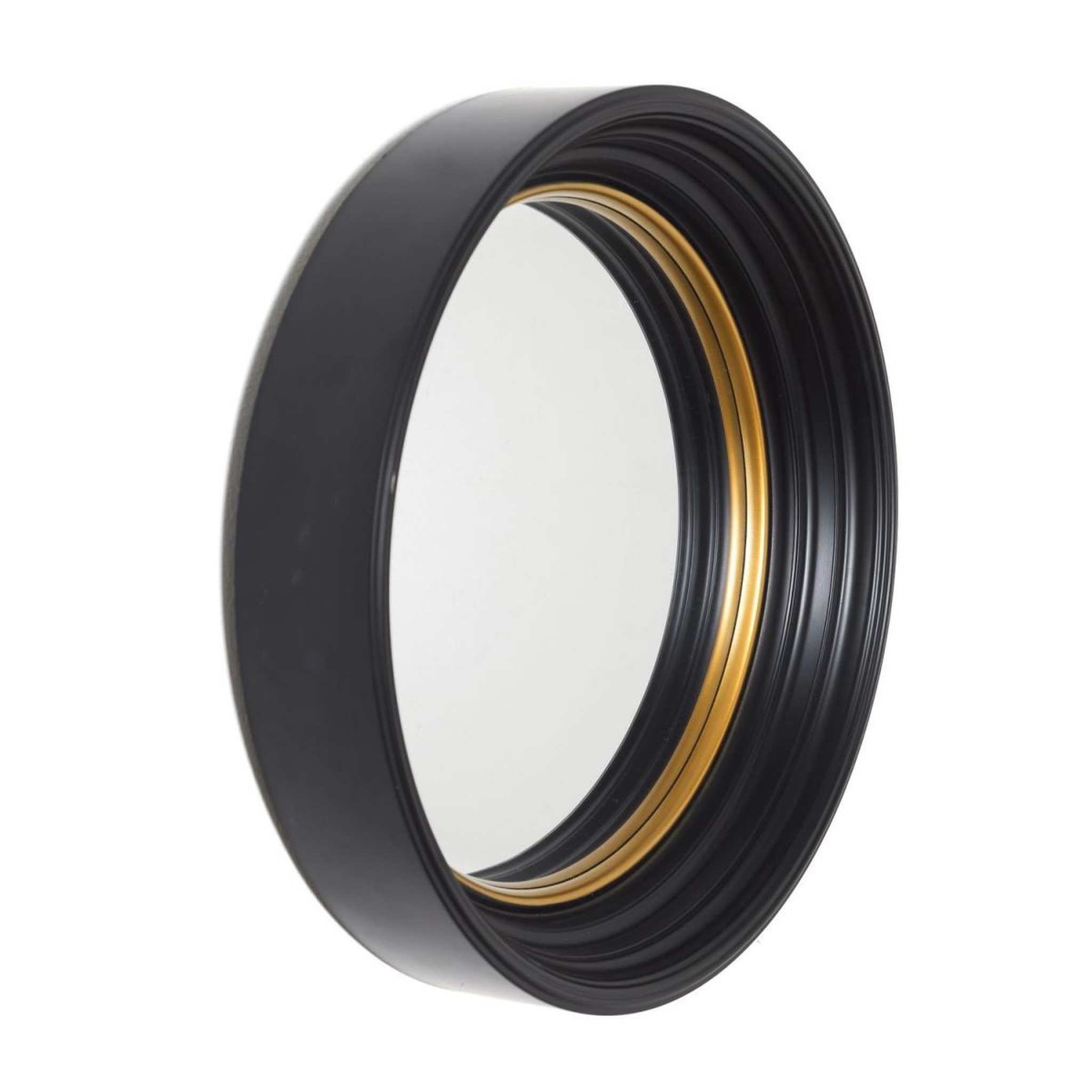 Voir la diapositive 2 : The Home Deco Factory Miroir Déco Rond  Oko  40cm Noir