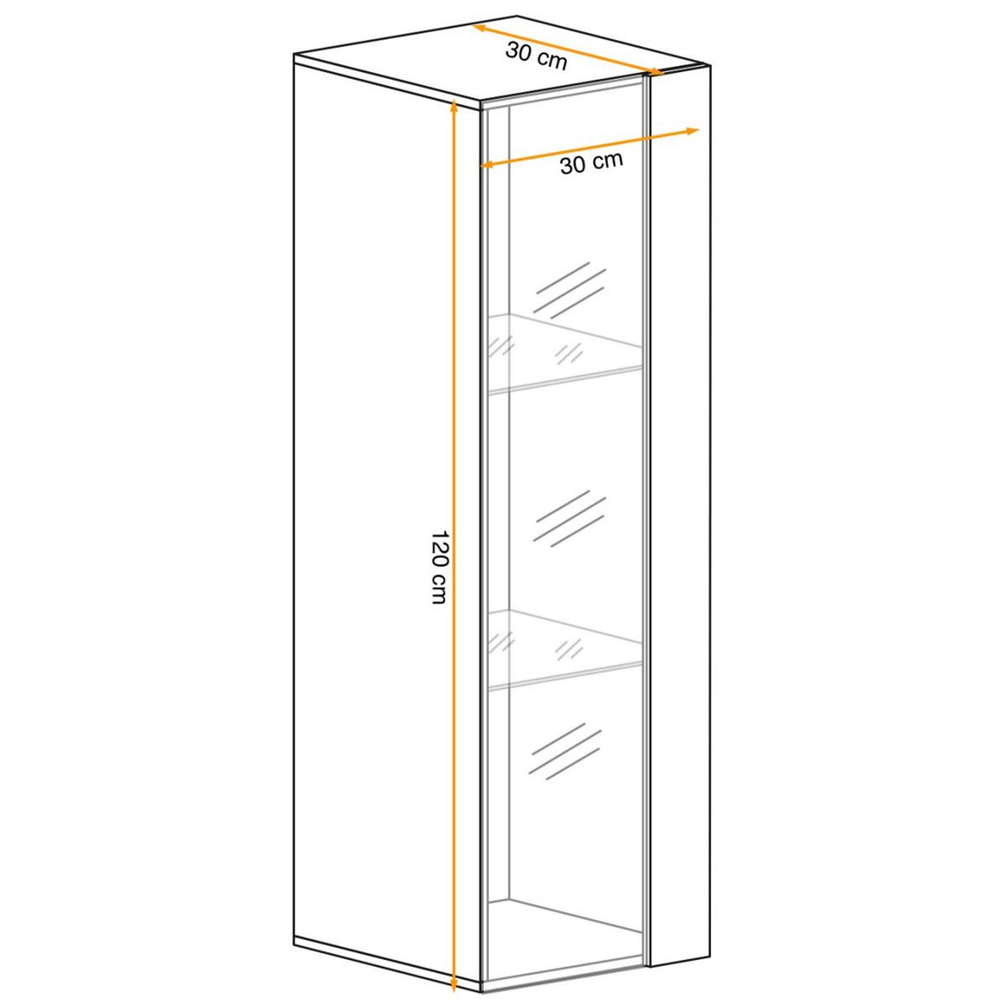 Voir la diapositive 3 : Paris Prix Vitrine murale led  switch  120cm blanc