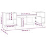 Voir la diapositive 6 : VIDAXL Meuble TV Chene sonoma 160x35x55 cm Bois d'ingenierie