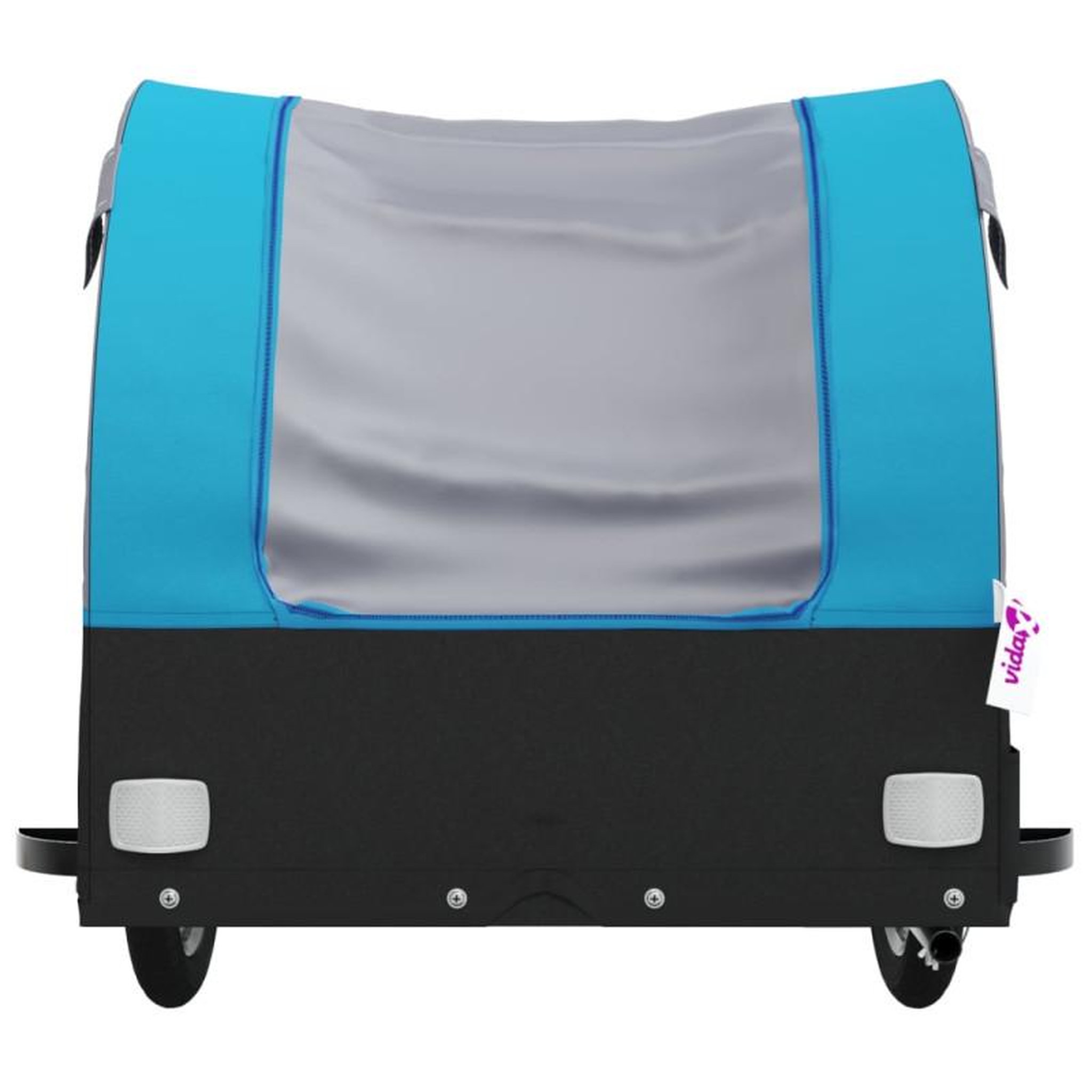 Voir la diapositive 6 : VIDAXL Remorque de vélo noir et bleu 30 kg fer