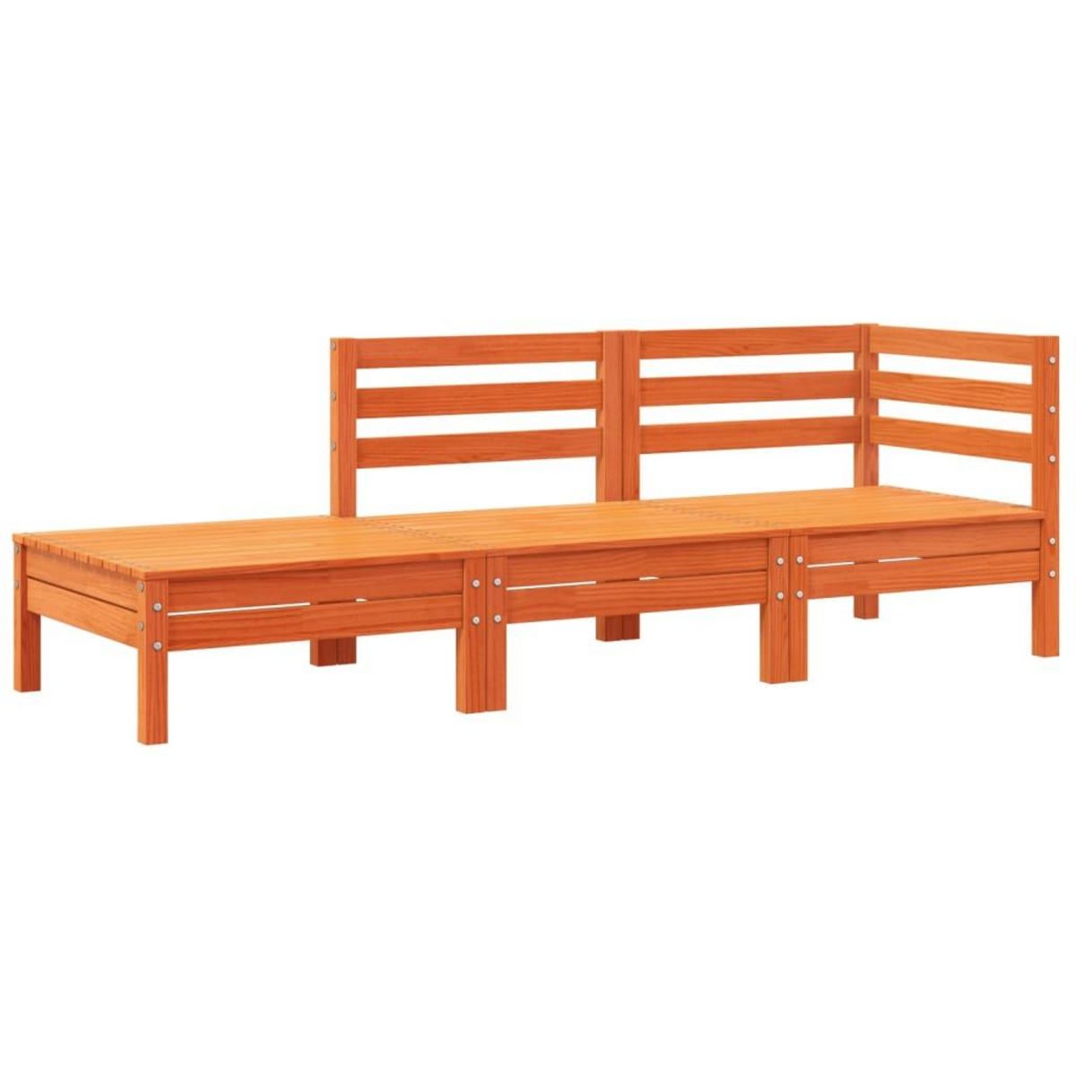 VIDAXL Canape de jardin avec coussins et repose-pied 2 places