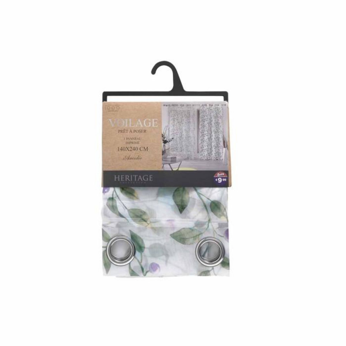 Paris Prix Rideau Voilage à Œillets  Ancolie  140x240cm Blanc