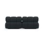 Voir la diapositive 6 : LISA DESIGN Ruby - canapé droit 4 places avec double méridienne - assise profonde - en velours texturé