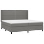Voir la diapositive 4 : VIDAXL Sommier a lattes de lit matelas LED Gris fonce 200x200 cm Tissu