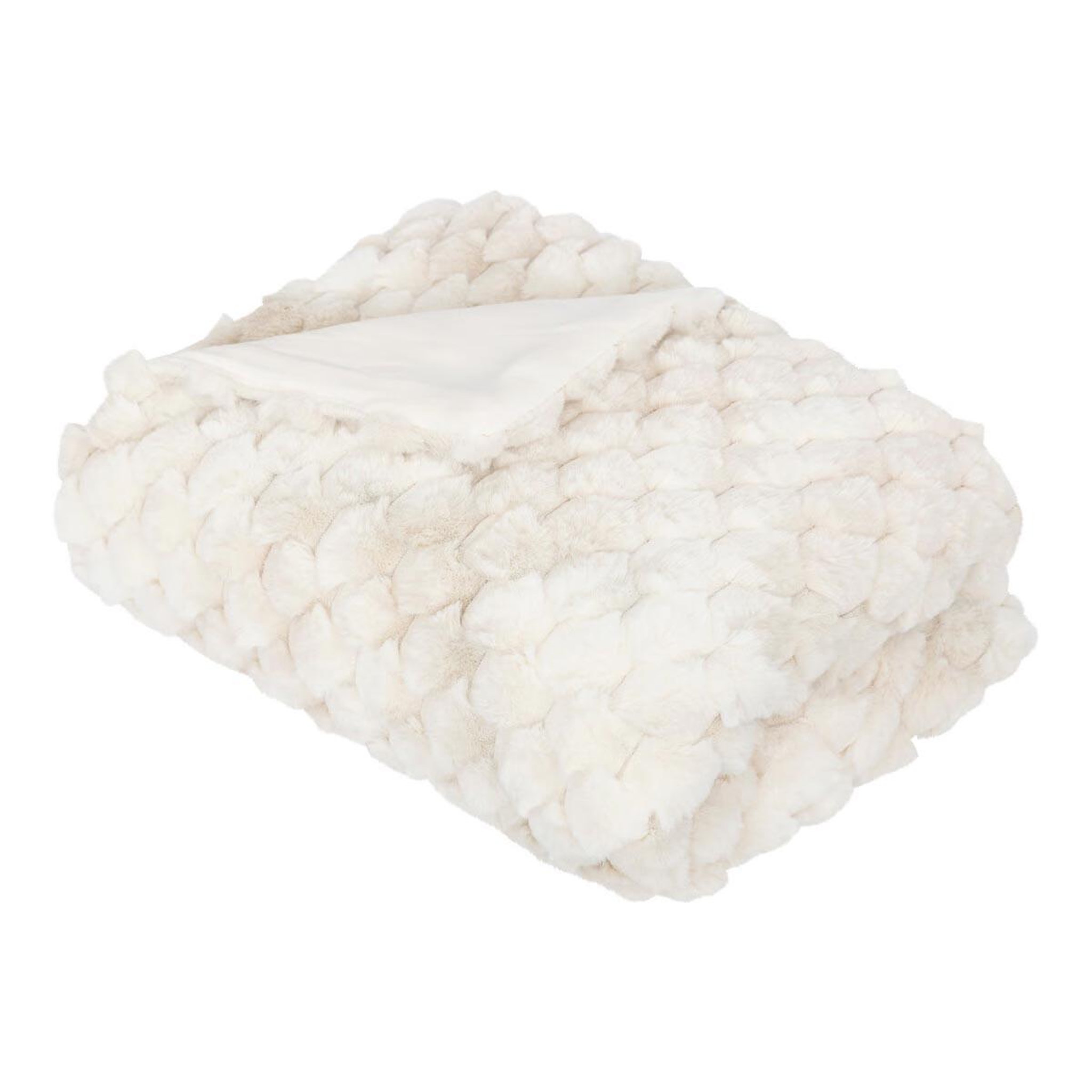 ATMOSPHERA Plaid imitation fourrure  adriel  120x160cm beige