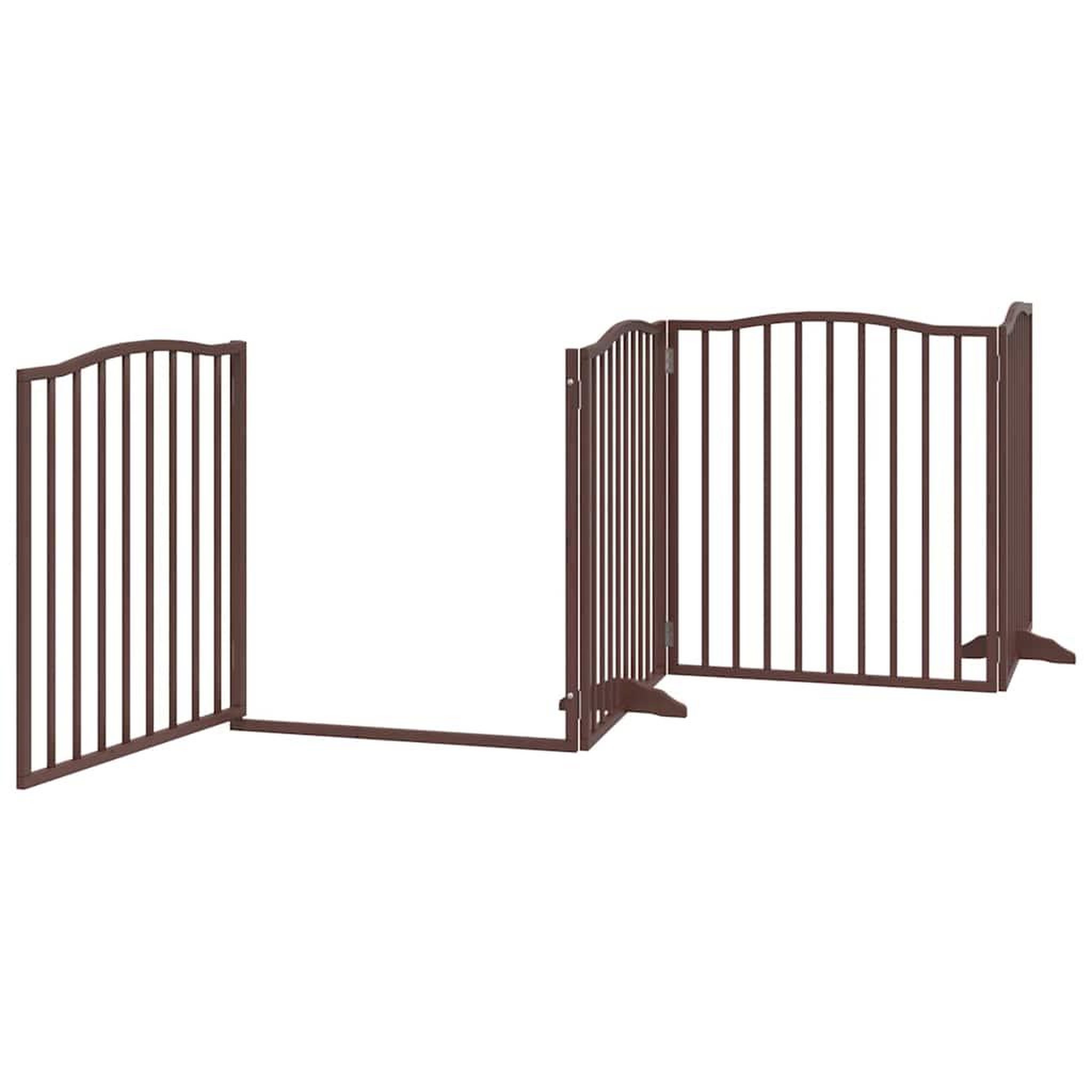Voir la diapositive 5 : VIDAXL Barriere pour chien porte pliable 12 panneaux bois de peuplier