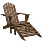 Voir la diapositive 5 : VIDAXL Chaise de jardin Adirondack avec pouf et table Sapin Marron