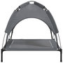 Voir la diapositive 5 : VIDAXL Lit pour chien avec auvent anthracite tissu Oxford et acier