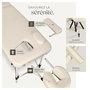 Voir la diapositive 3 : tectake Table de massage portable pliante 2 zones largeur 61 cm et rembourrage de 4 cm beige