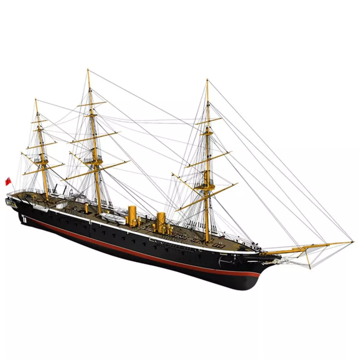  Maquette bateau en bois : HMS Warrior