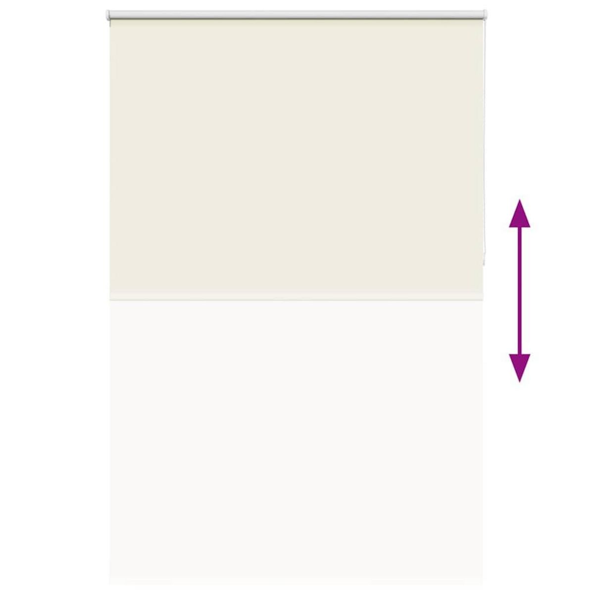 VIDAXL Store enrouleur occultant blanc casse 155x230 cm largeur tissu